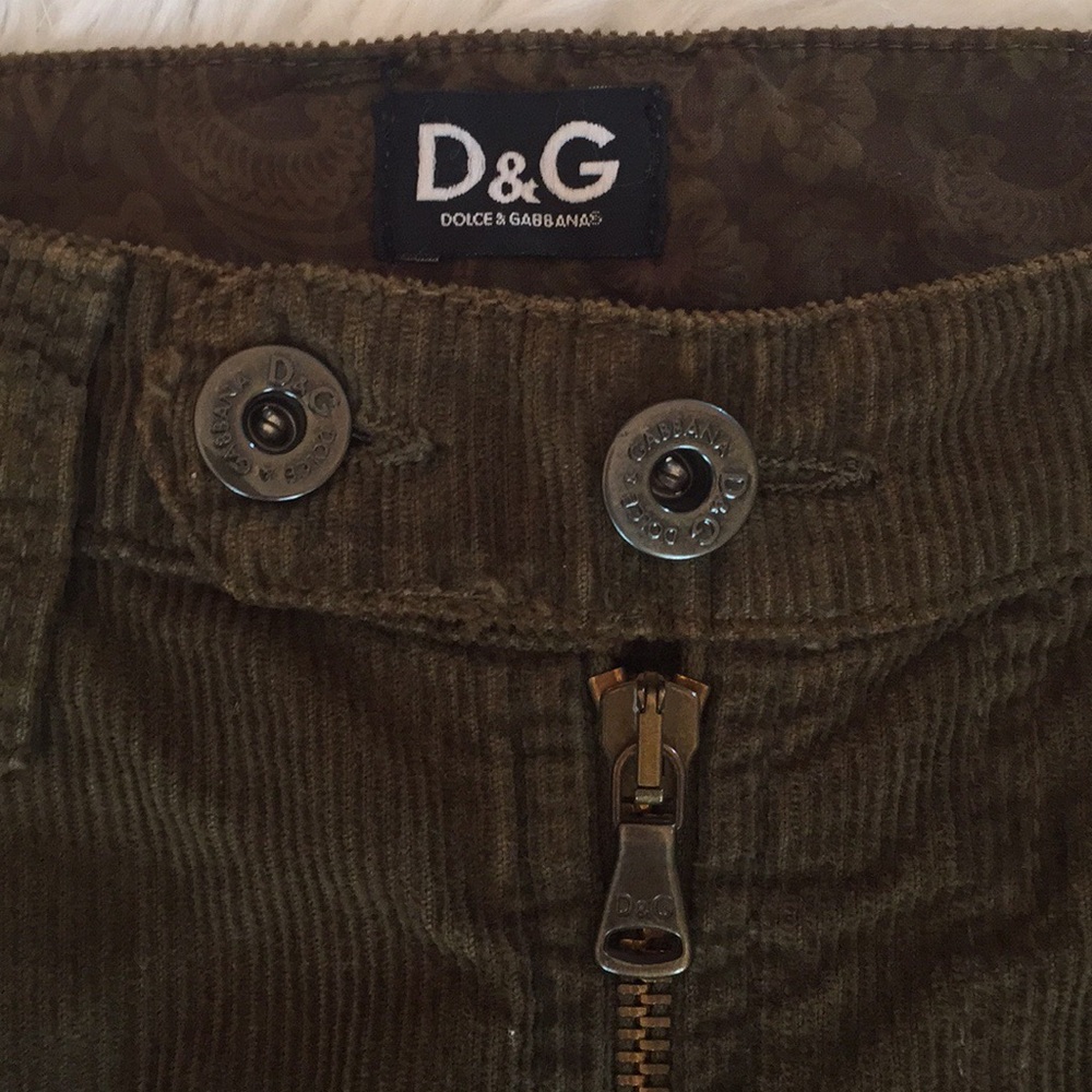Dolce & Gabbana Corduroy Zip Down Skirt - Picture 7 of 8
